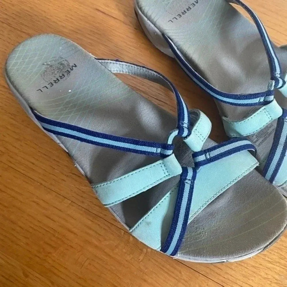 Merrell Blue Slip on Sandals - Picture 6 of 11